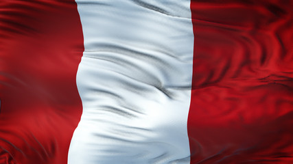 PERU Realistic Waving Flag Background