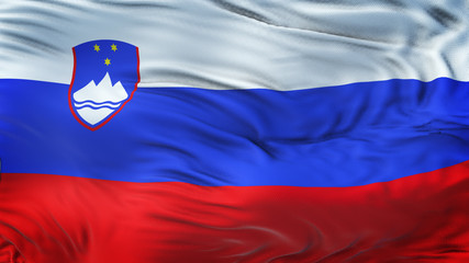SLOVENIA Realistic Waving Flag Background 