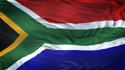SOUTH AFRICA Realistic Waving Flag Background
