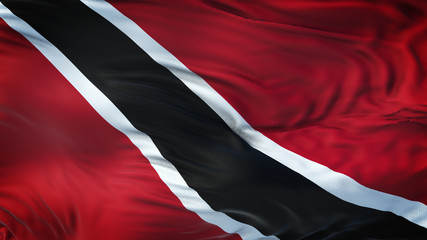 TRINIDAD AND TOBAGO Realistic Waving Flag Background 