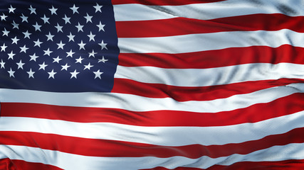 USA Realistic Waving Flag Background 