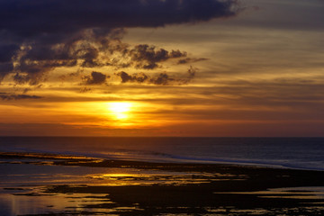 Naklejka na ściany i meble Sunset over indian ocean