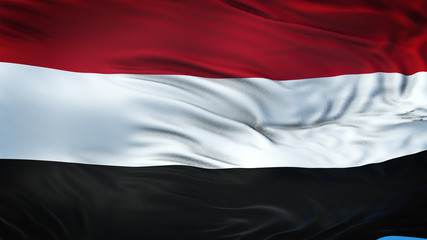 YEMEN Realistic Waving Flag Background 