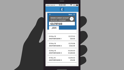 Smart Phone Banking App Animation