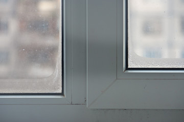 Due to the high humidity of the room and the poor ventilation inside the building, condensation appears on the windows of PVC windows.