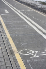 Fototapeta premium bike pattern and direction of travel