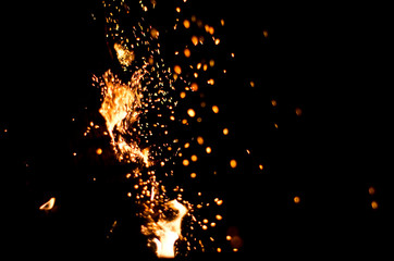 fiery sparks