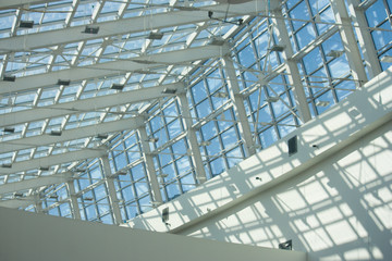 Structure of a glass roof