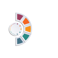 Modern template infographic semicircle 5 positions
