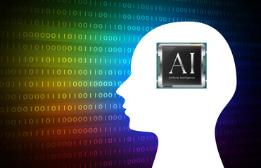 イラスト素材 人工知能ブルーイメージ Ai Wall Mural And4me