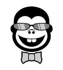 funny gorilla with glasses