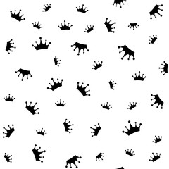 Crown seamless pattern, vector