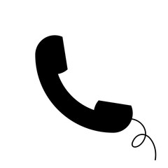 Phone icon, sign. Handset vector