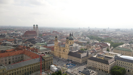 Panoramaluftaufnahme der bayerischen Hauptstadt München, Deutschland