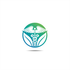 Caduceus icon, Healthcare Caduceus logo icon,