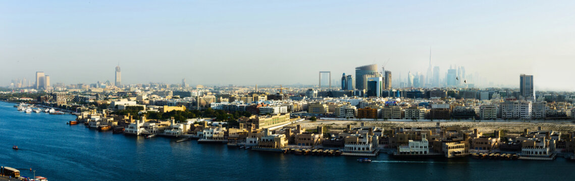 Panoramic view of Dubai cityscape