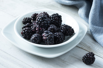 Fresh Blackberries in a Bowl