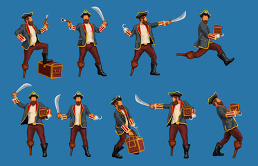 detailed pirate set