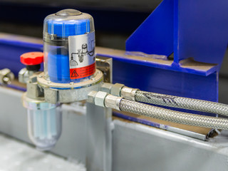 Water filtration system. Separator filter on hoses