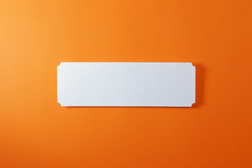 rectangle banner with circled corners on orange background