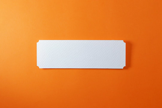rectangle banner with circled corners on orange background