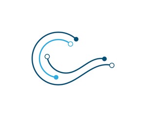 circuit wave ilustration vector