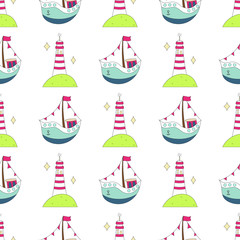 Obraz na płótnie Canvas Navy vector seamless patterns. Vector illustration. Best Choice for cards, invitations, printing, party packs, blog backgrounds, paper craft, party invitations, digital scrapbooking.