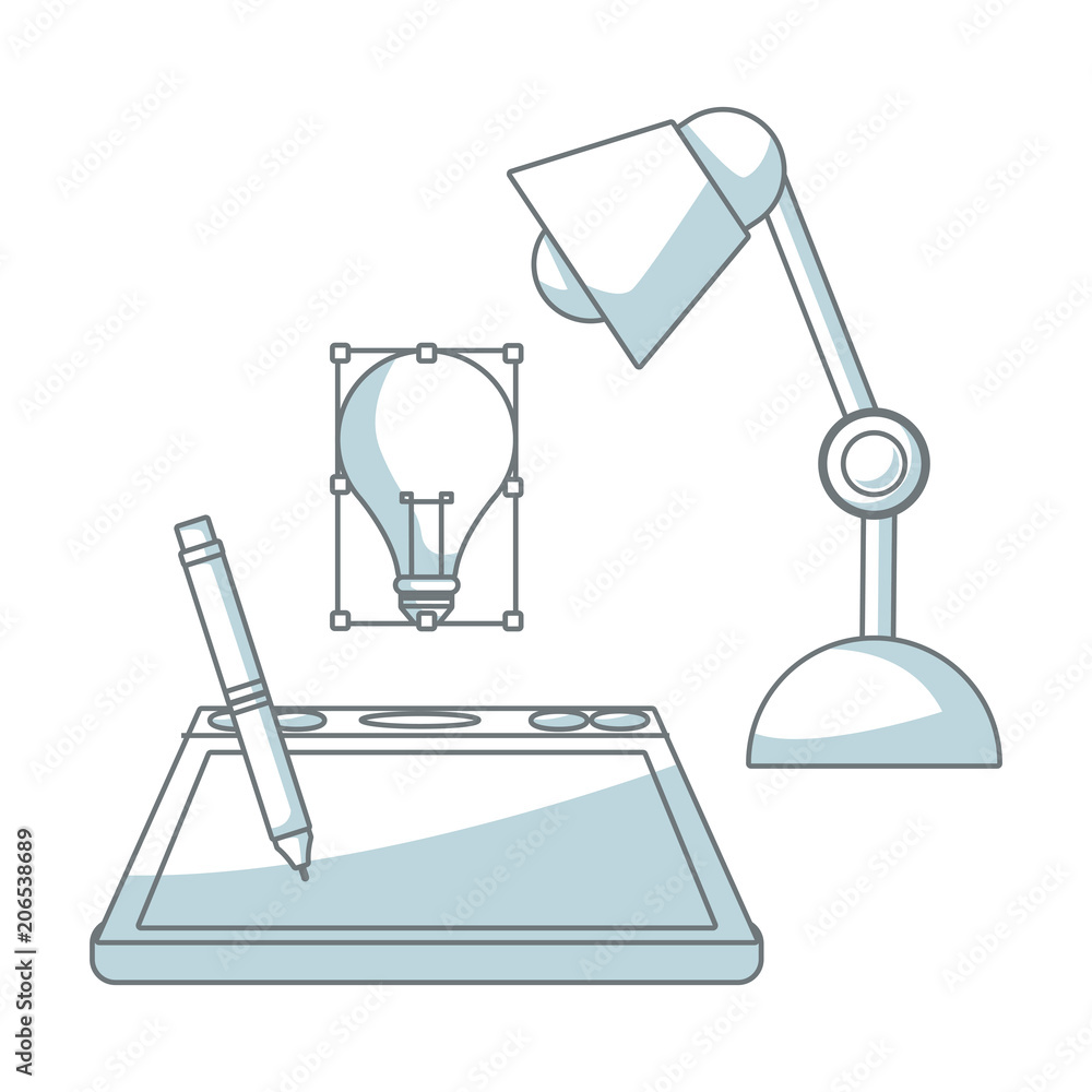 Poster digital graphic design with computer vector illustration graphic design