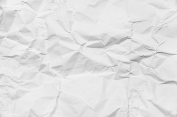White crumpled paper for background image