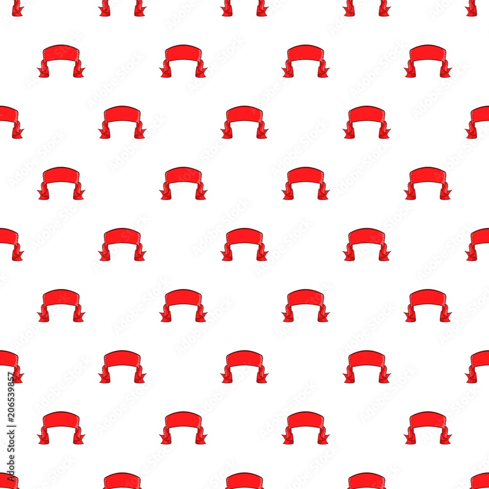 Poster ribbon pattern. cartoon illustration of ribbon vector pattern for web