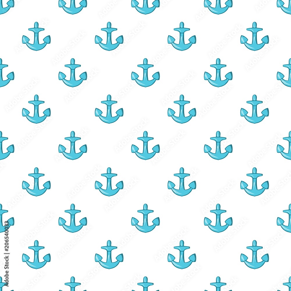 Poster anchor pattern. cartoon illustration of anchor vector pattern for web