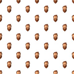 Avatar man with beard pattern. Cartoon illustration of avatar man with beard vector pattern for web