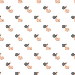 Obraz premium Weight in hand pattern. Cartoon illustration of weight in hand vector pattern for web