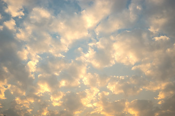 cloudscape on sun light overlay on smooth soft cloud