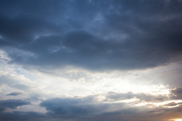 Naklejka na ściany i meble cloudy gray sky before the storm