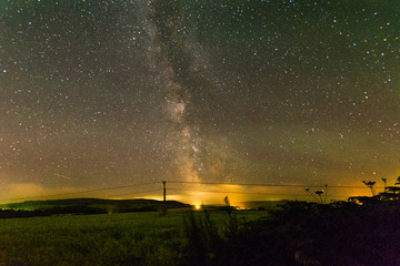 Milky Way Over Rural Farmland