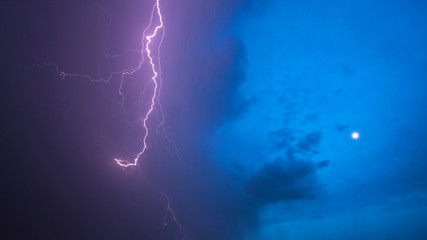 beautiful lightning during a thunderstorm