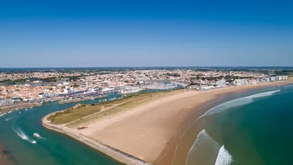 Foto op Plexiglas Luchtfoto Photographie aérienne de Saint Gilles Croix de Vie, en Vendée