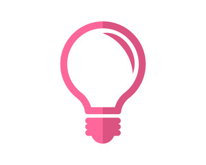 pink bulb lamp business company office corporate image vector icon logo