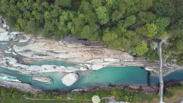 ponte dei salti and Verzasca river - Lavertezzo Ticino Switzerland