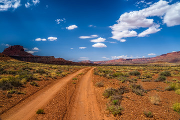 Fototapeta na wymiar I captured this image on the road to The Maze Overlook from the Golden Stairs area in the Canyonlands National Park in Utah.