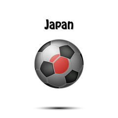 Flag of  Japan in the form of a soccer ball