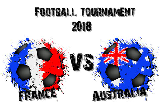 Soccer game  France vs Australia