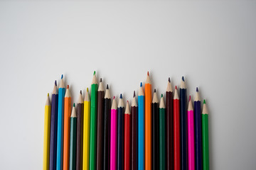 Color pencils isolated on white