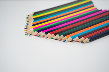 Color pencils isolated on white