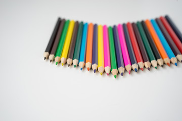Color pencils isolated on white