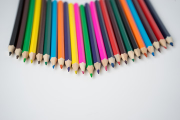 Color pencils isolated on white