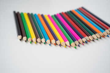 Color pencils isolated on white