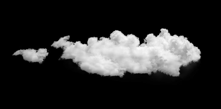 Clouds on black background