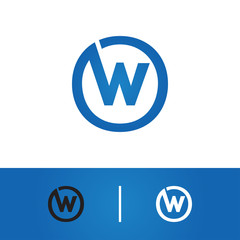 Letter W initial logo icon template